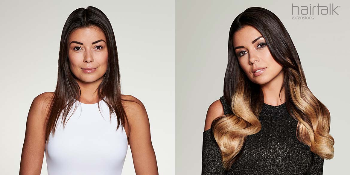 Haarverlängerung Vorher-Nachher bei Louise & Fred in München – perfekt gestylte Extensions für atemberaubende Ergebnisse.